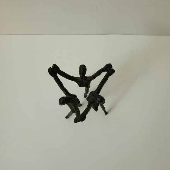 Metal Iron Ballet Dancers Sculpture Ornament High Quality Desk Figurine Black - Picture 3 of 7